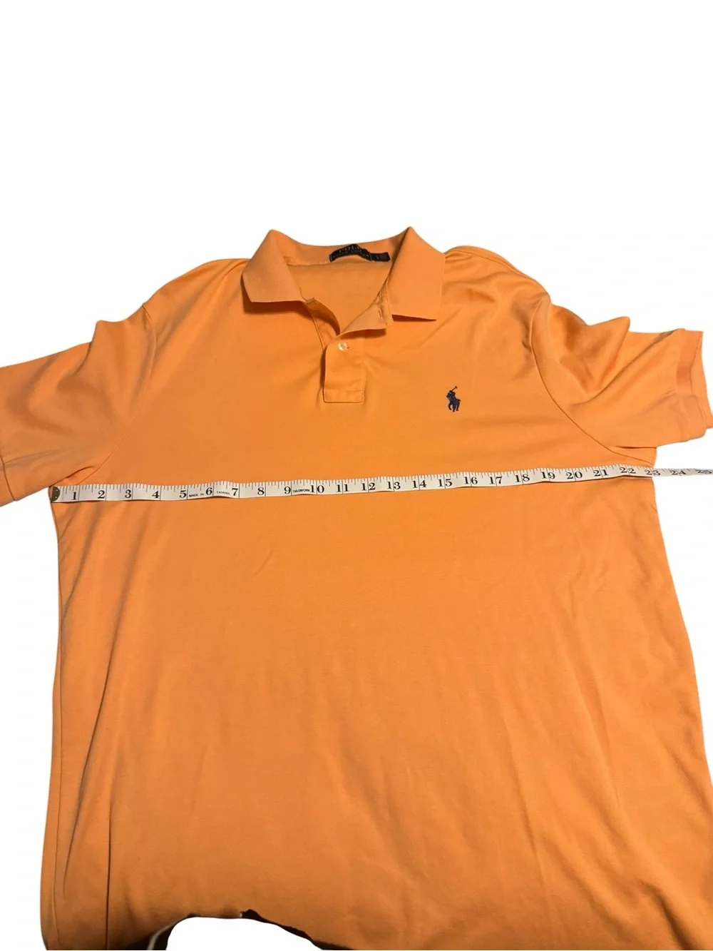 Polo by Ralph Lauren Peach Short Sleeve Classic Golf Polo Shirt Navy Pony Logo